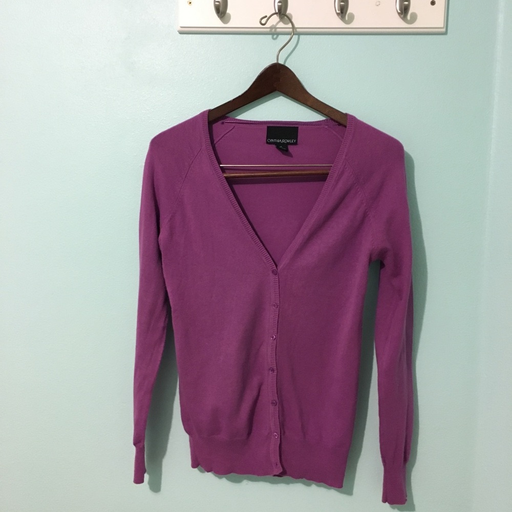 Cynthia Rowley Purple Cardigain